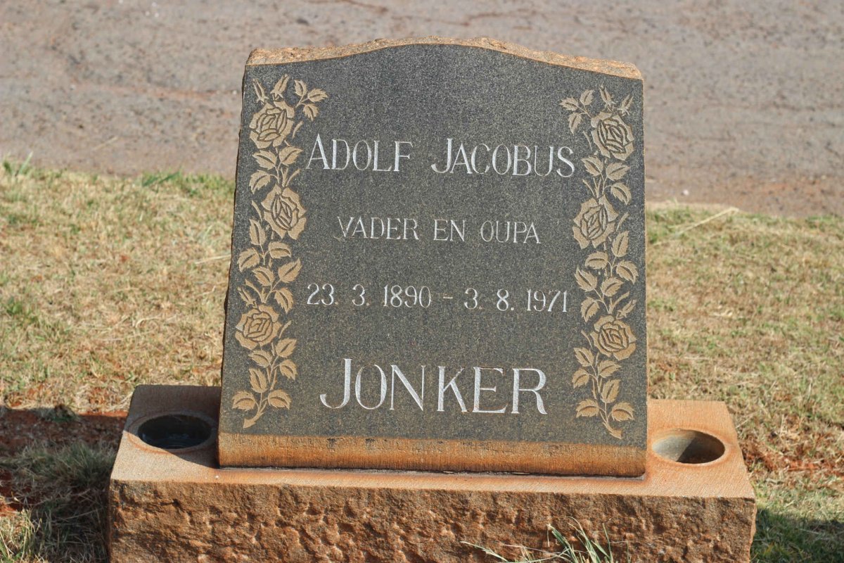 JONKER Adolf Jacobus 1890-1971