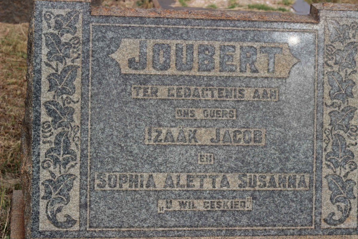 JOUBERT Izaak Jacob &amp; Sophia Aletta Susanna