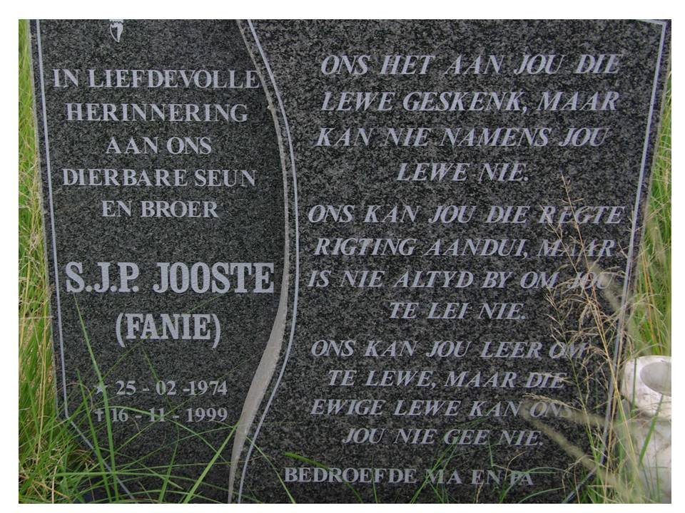 JOOSTE S.J.P. 1974-1999