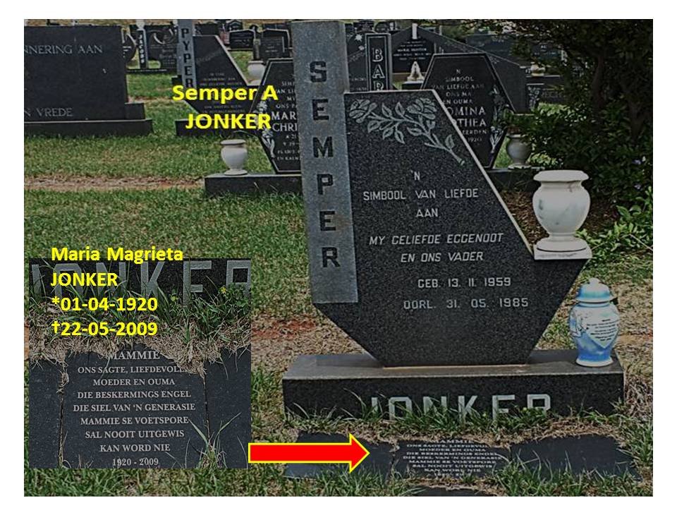JONKER Maria Magrieta 1920-2009 :: JONKER Semper A. 1959-1985