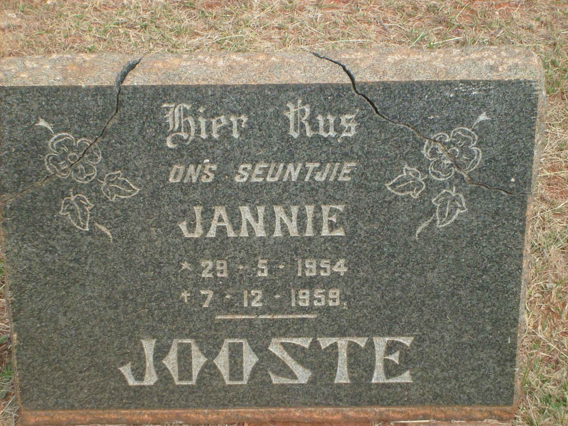 JOOSTE Jannie 1954-1959