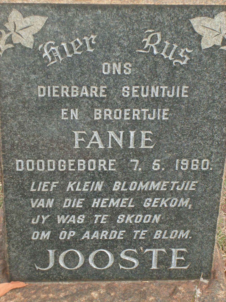 JOOSTE Fanie 1960-1960