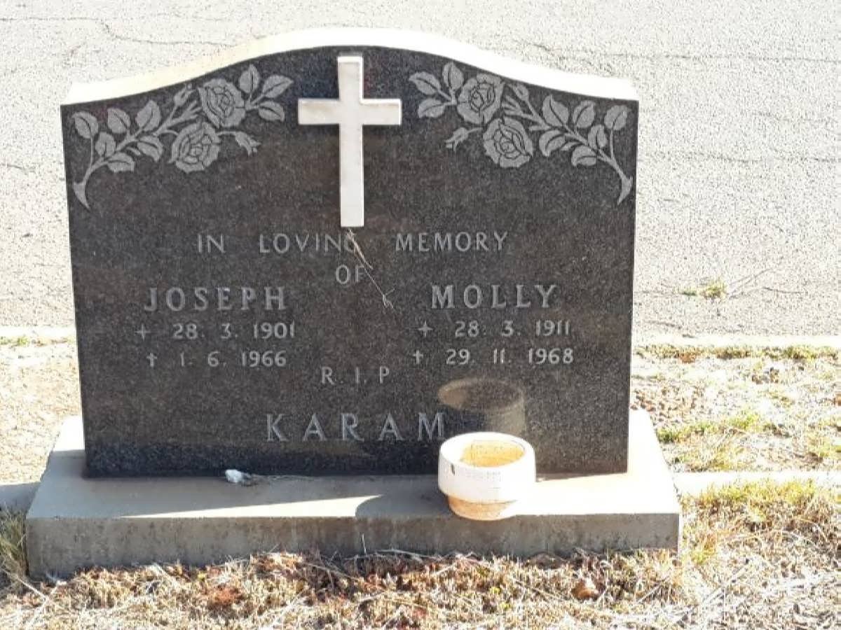 KARAM Joseph 1901-1966 &amp; Molly 1911-1968
