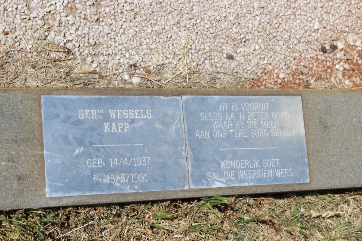 KAPP Gert Wessels 1937-1991