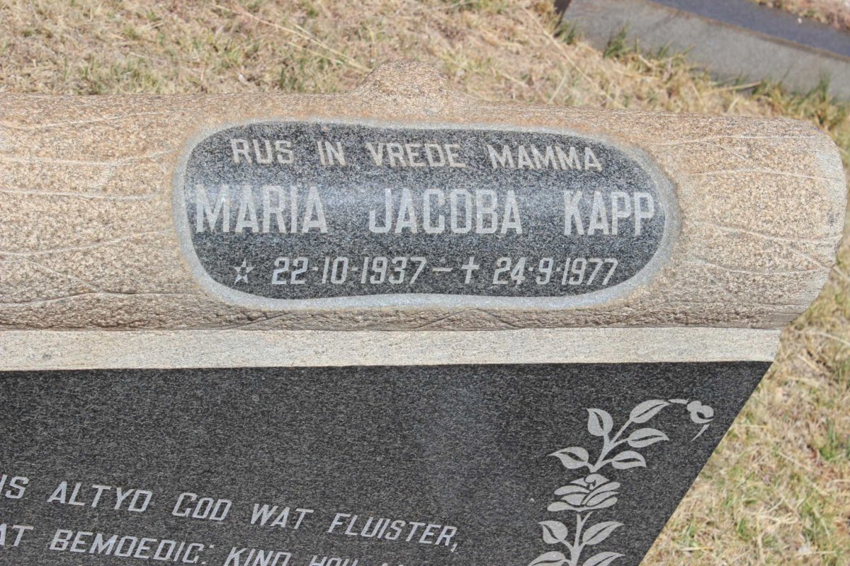 KAPP Maria Jacoba 1937-1977