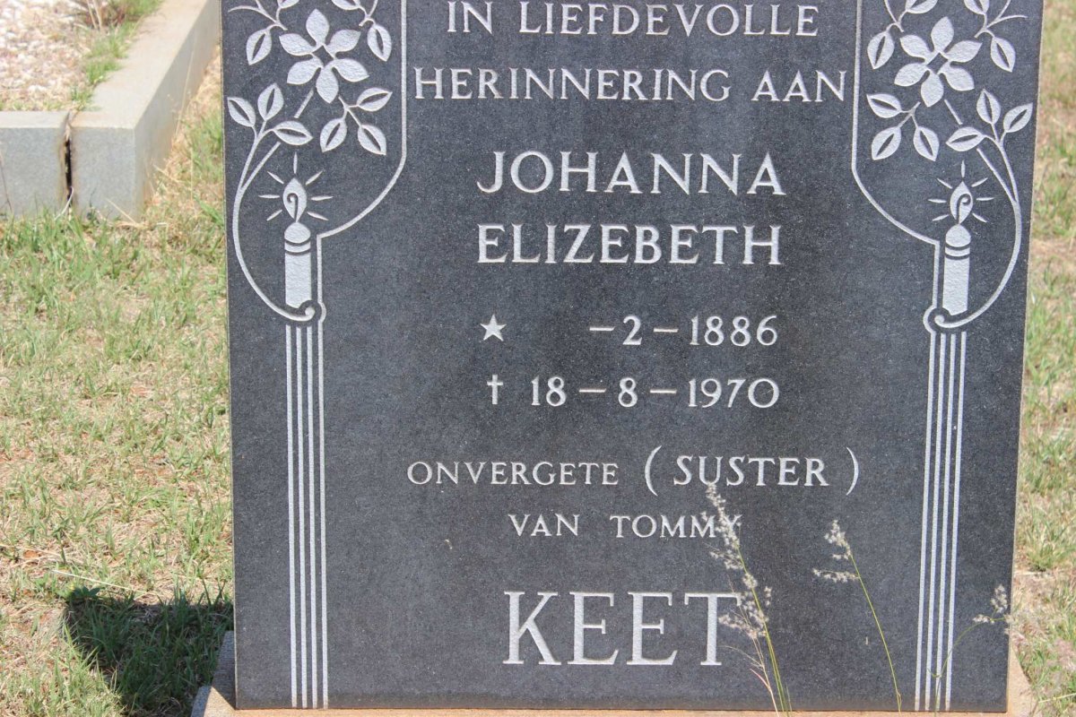 KEET Johanna Elizebeth 1886-1970
