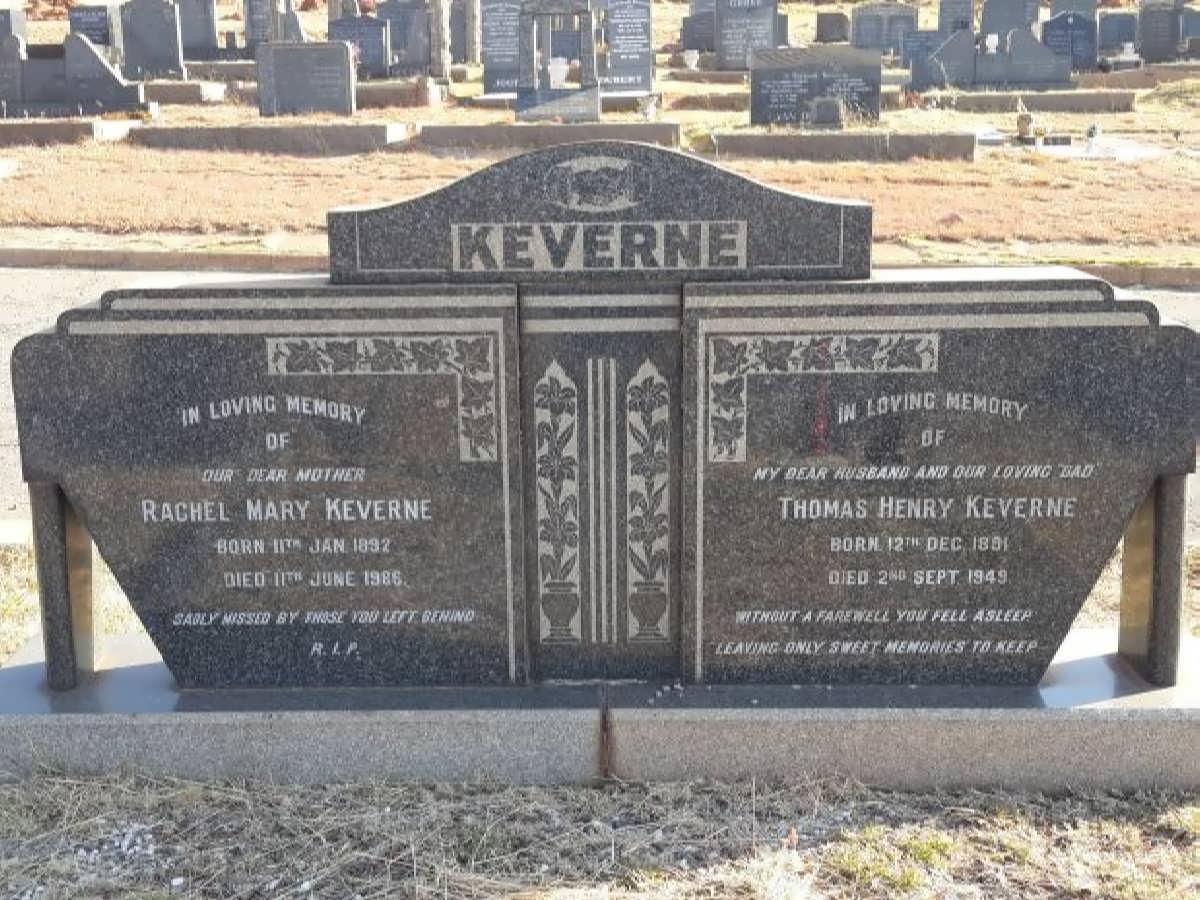 KEVERNE Thomas Henry 1891-1949 &amp; Rachel Mary 1892-1986