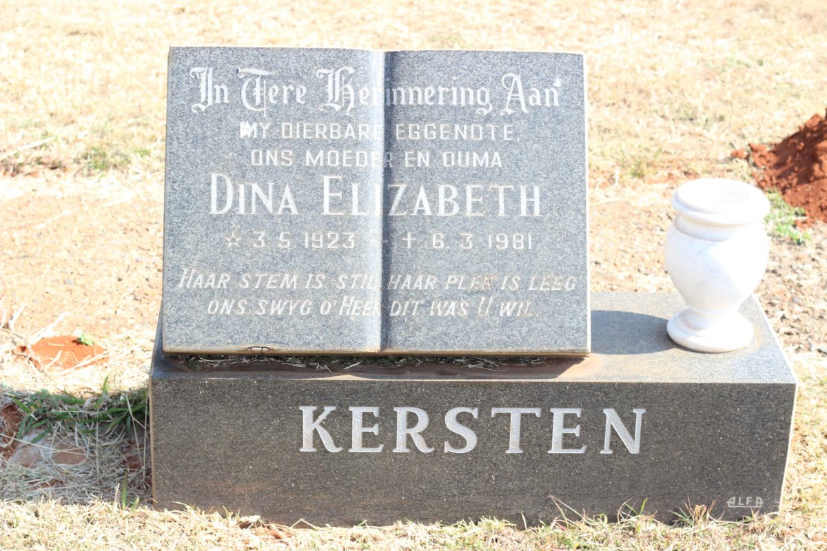 KERSTEN Dina Elizabeth 1923-1981