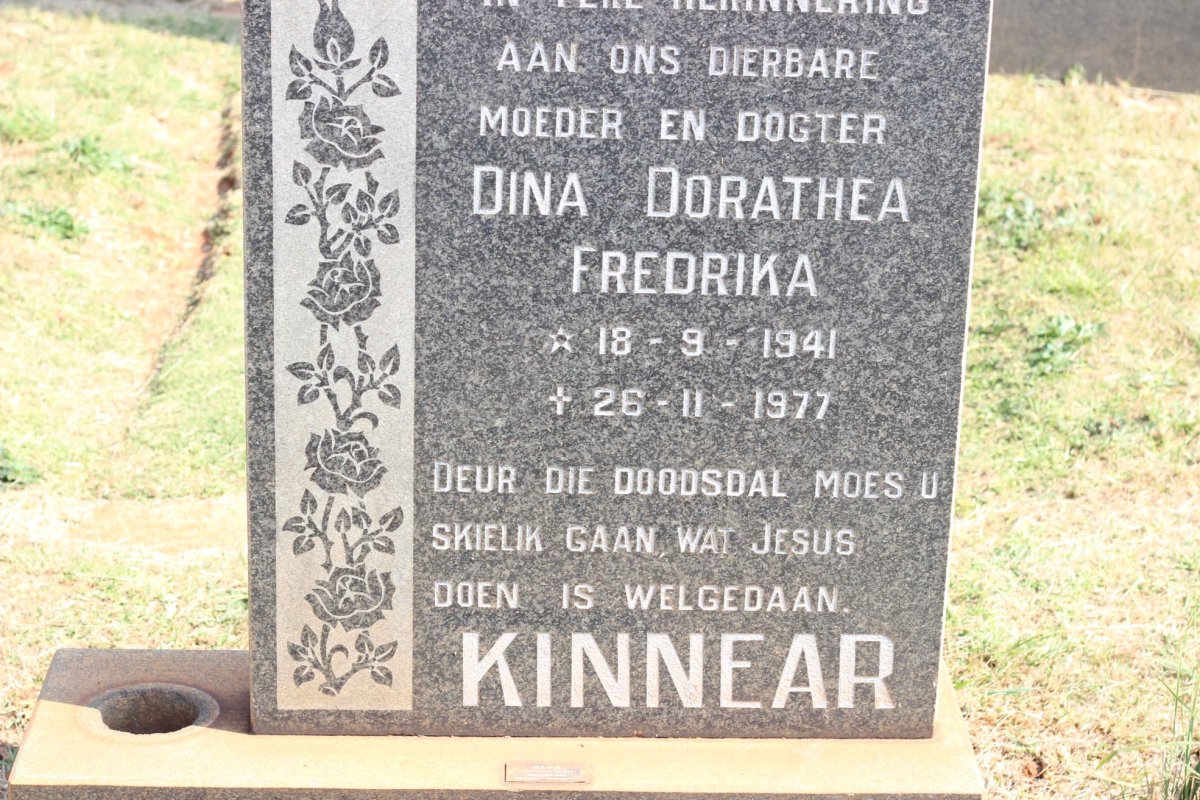 KINNEAR Dina Dorathea Fredrika 1941-1977
