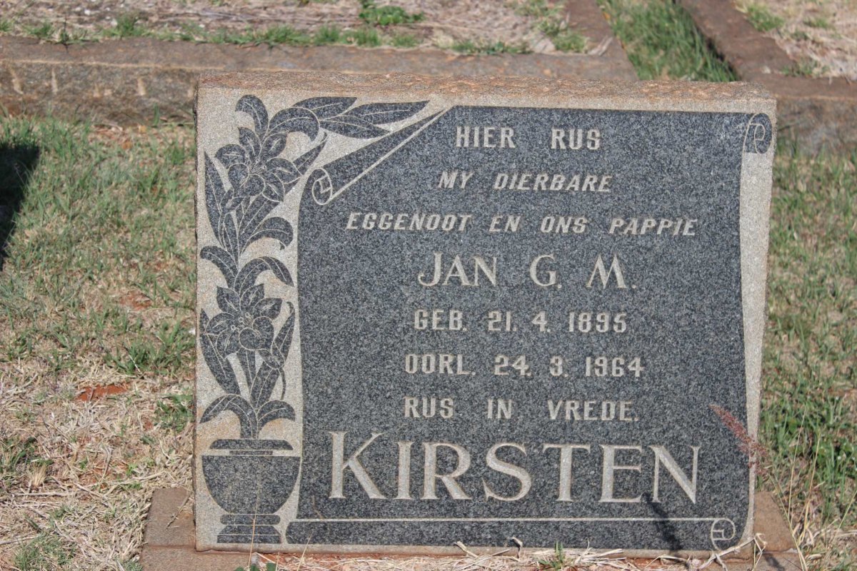 KIRSTEN Jan G.M. 1895-1964