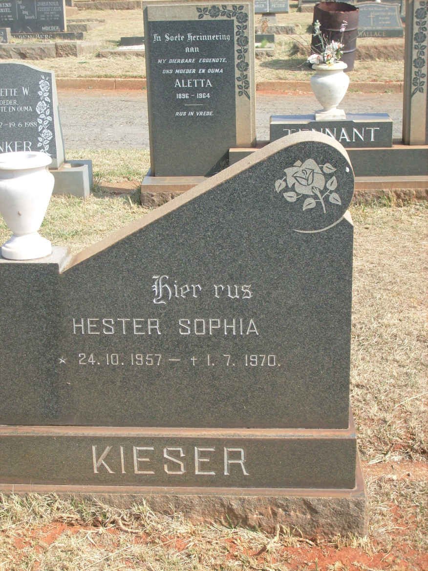 KIESER Hester Sophia 1957-1970