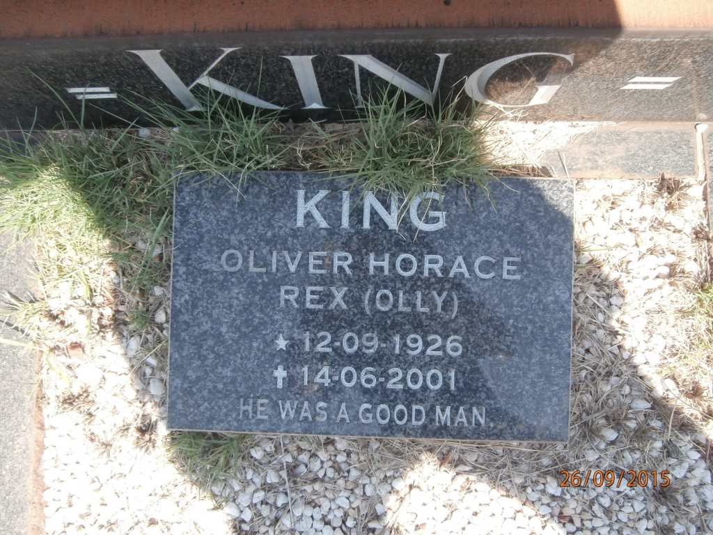 KING Horace John -1985 &amp; Maria -1969 :: KING Oliver Horace Rex 1926-2001