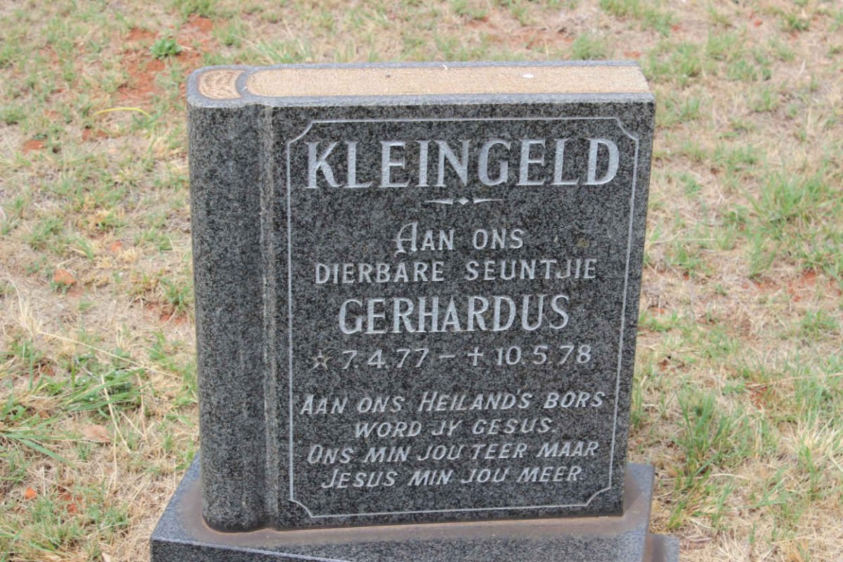 KLEINGELD Gerhardus 1977-1978
