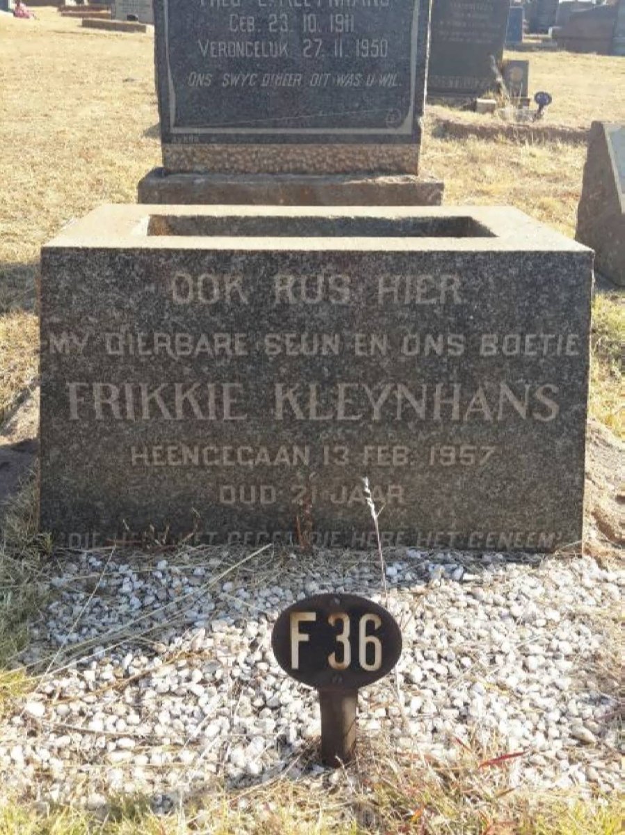 KLEYNHANS Frikkie -1957