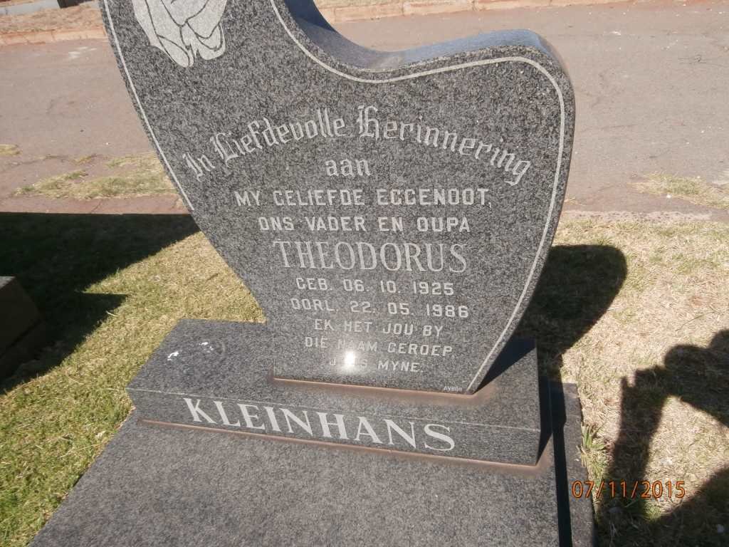 KLEINHANS Theodorus 1925-1986