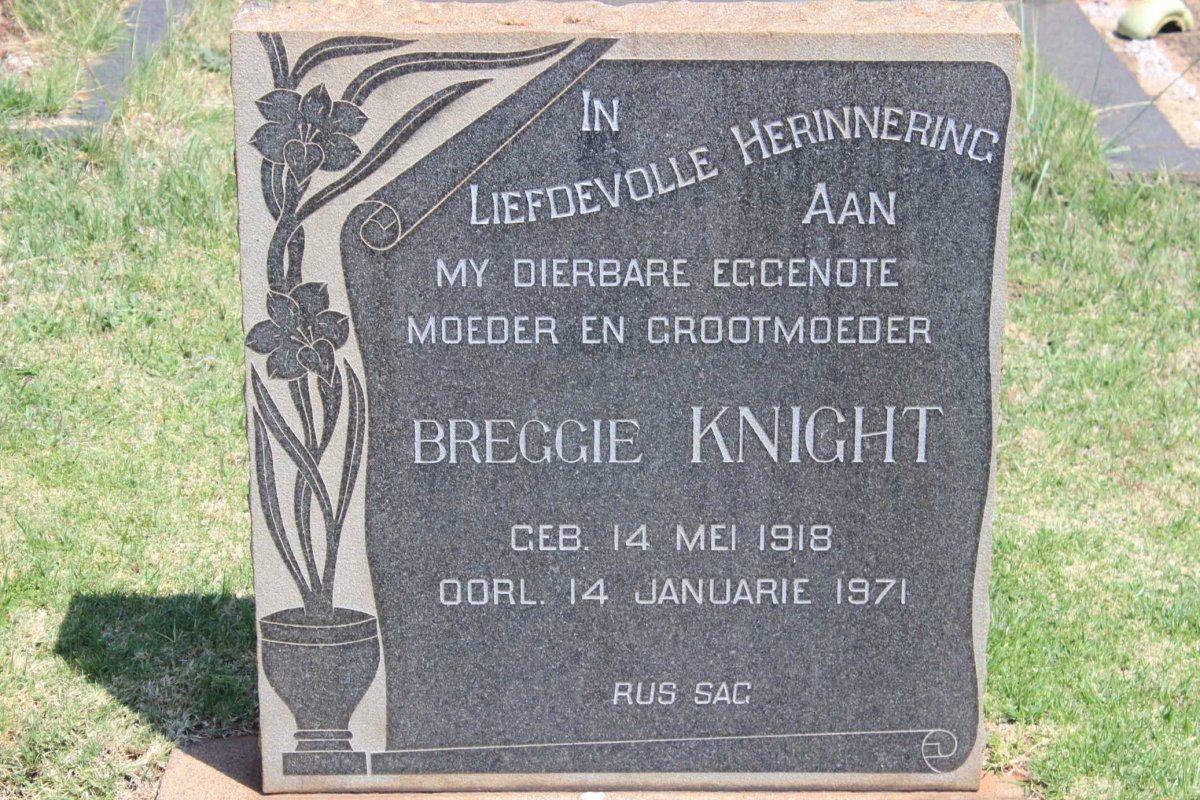 KNIGHT Breggie 1918-1971