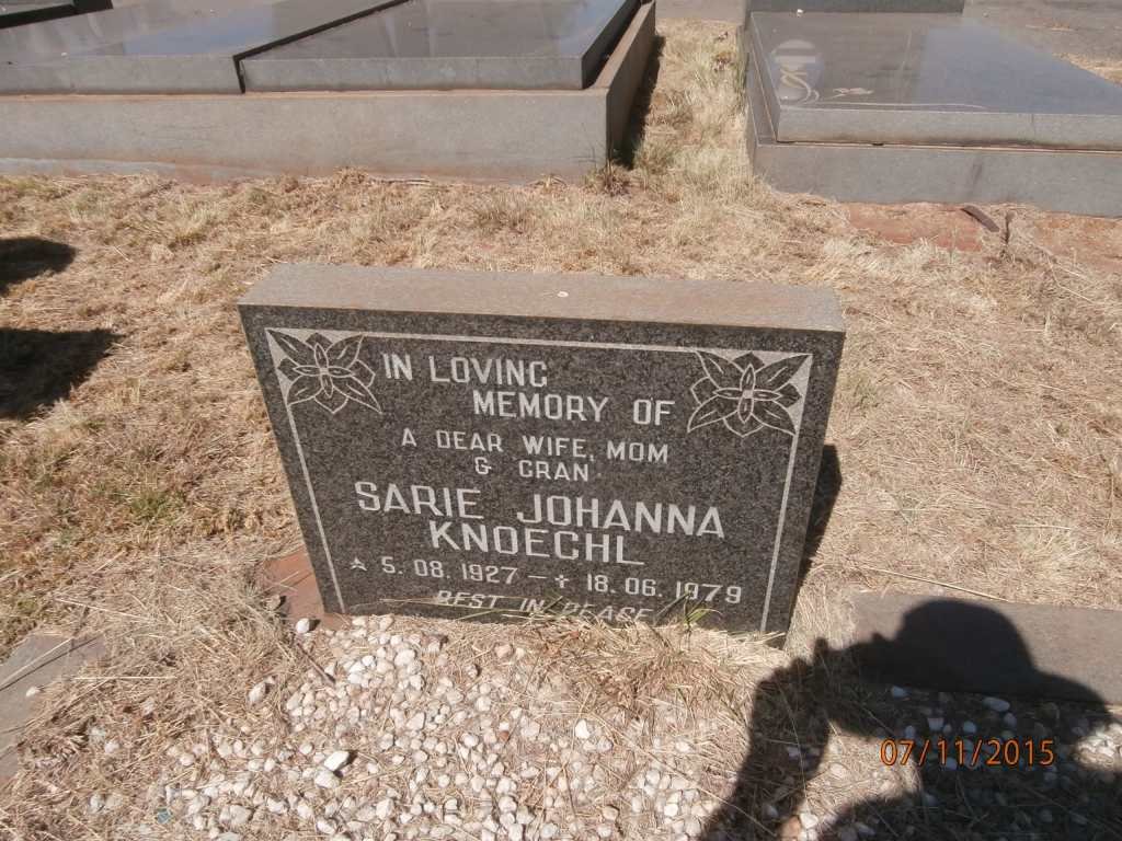 KNOECHL Sarie Johanna 1927-1979