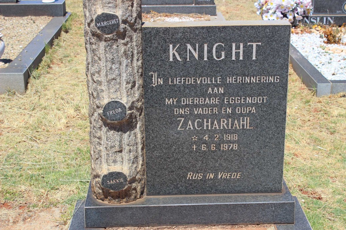 KNIGHT Zacharia H.L. 1918-1978
