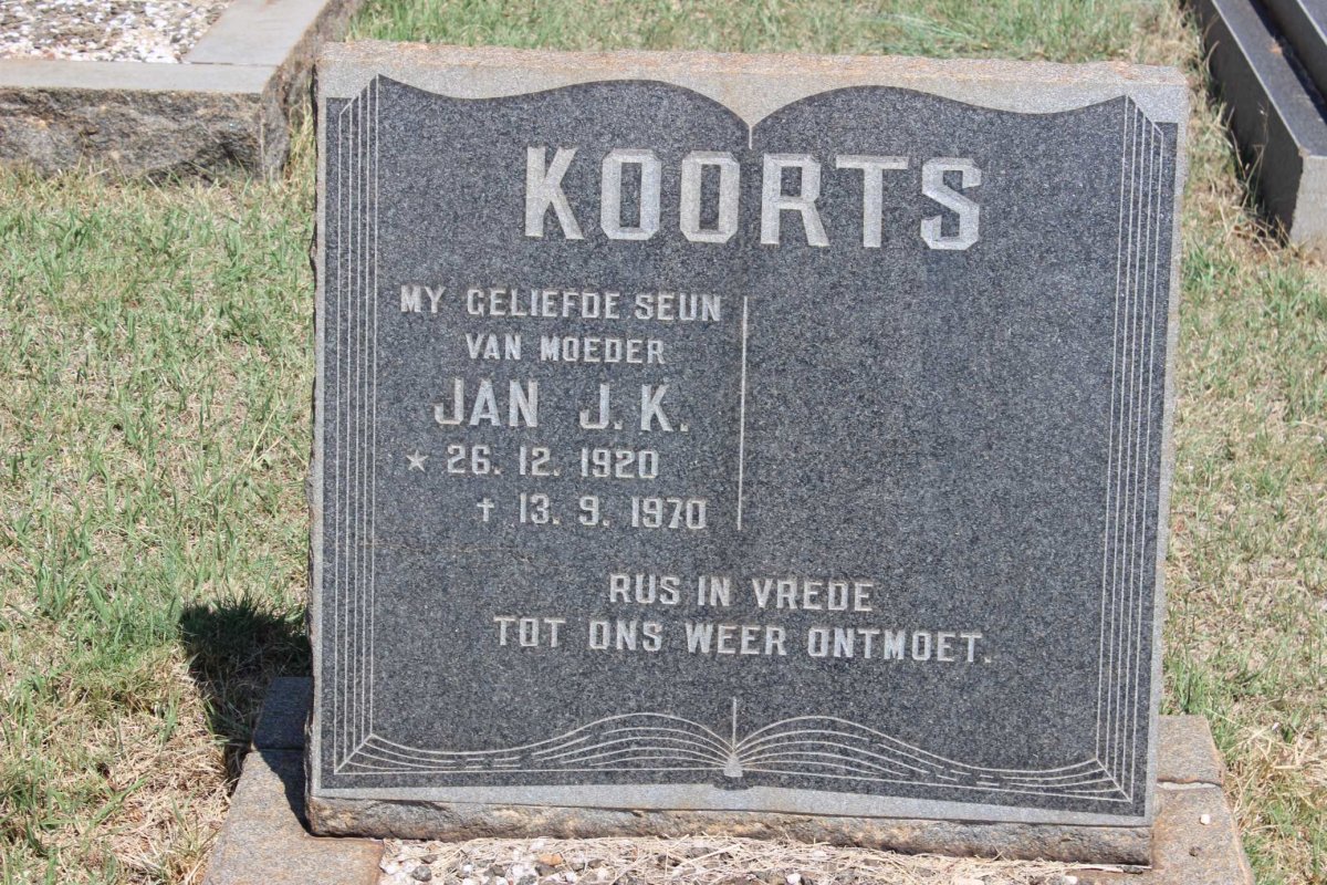 KOORTS Jan J.K. 1920-1970
