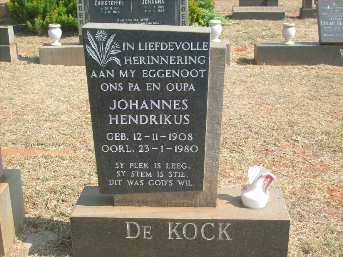 KOCK Johannes Hendrikus, de 1908-1980