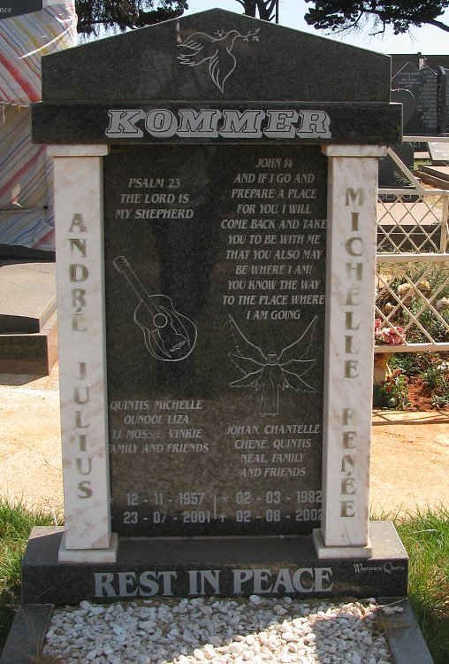 KOMMER André Julius 1957-2001 &amp; Michelle Renee 1982-2002