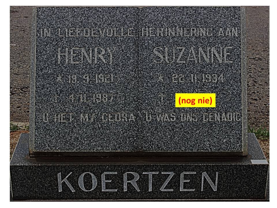 KOERTZEN Henry 1921-1987 &amp; Suzanne 1934-
