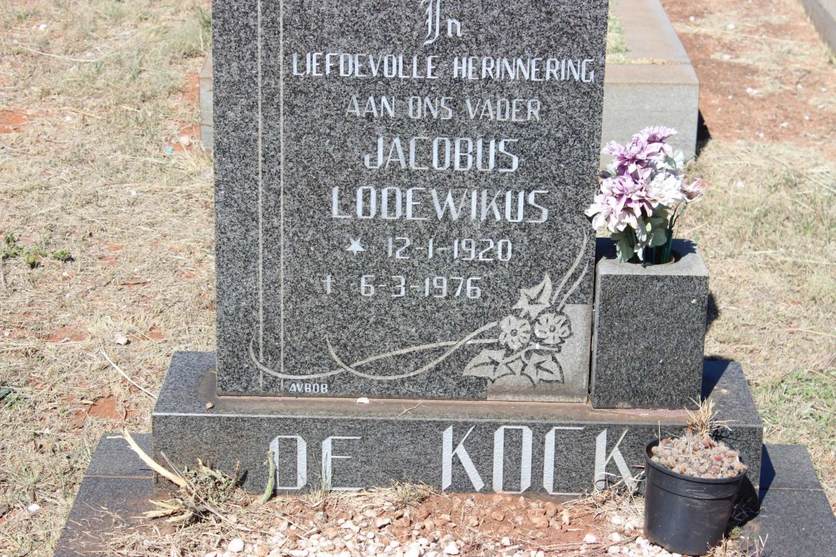 KOCK Jacobus Lodewikus, de 1920-1976