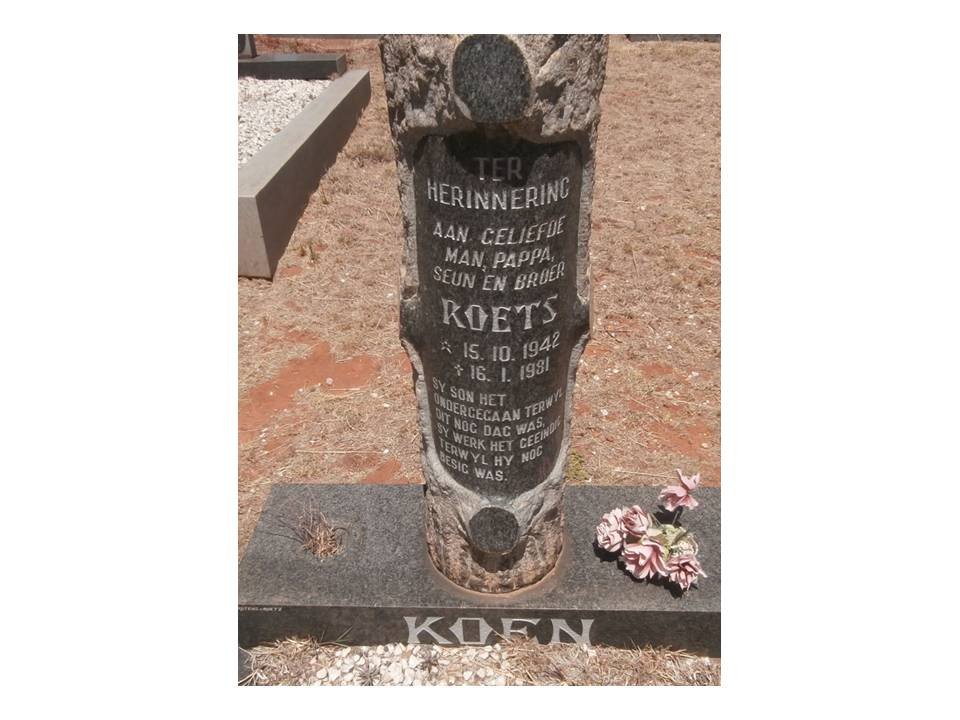KOEN Roets 1942-1981