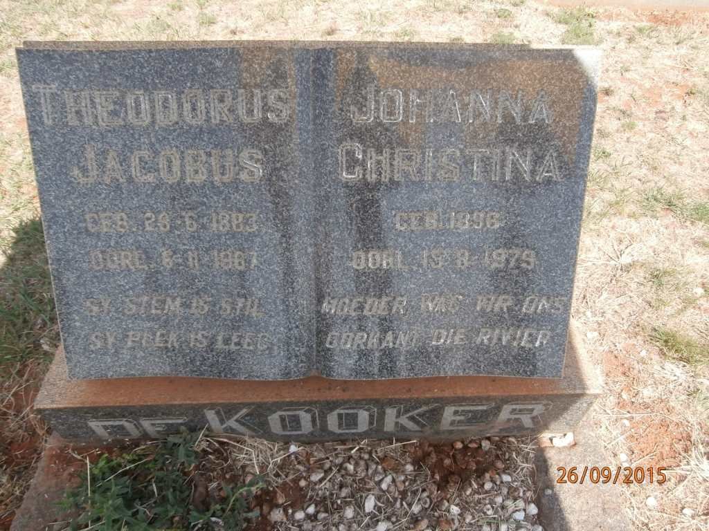 KOOKER Theodorus Jacobus, de 1883-1967 &amp; Johanna Christina 1896-1979