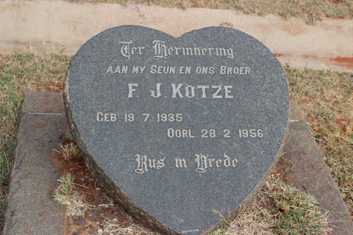 KOTZE Frederick Johannes 1935-1956