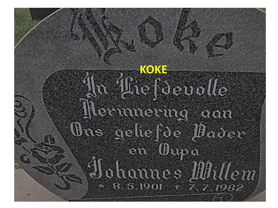 KOKE Johannes Willem 1901-1982
