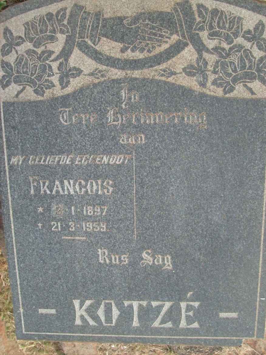 KOTZÉ Francois 1897-1959