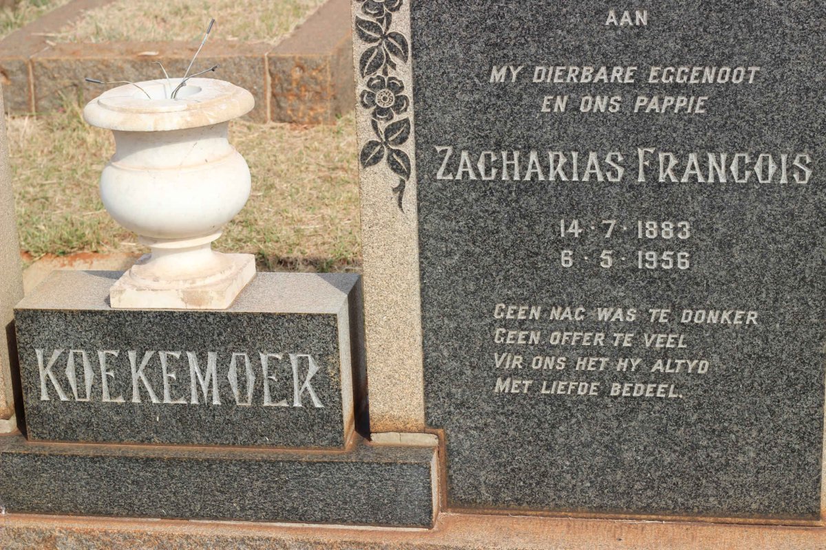 KOEKEMOER Zacharias Francois 1883-1956