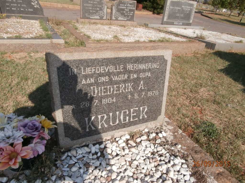 KRUGER Diederik A. 1904-1970