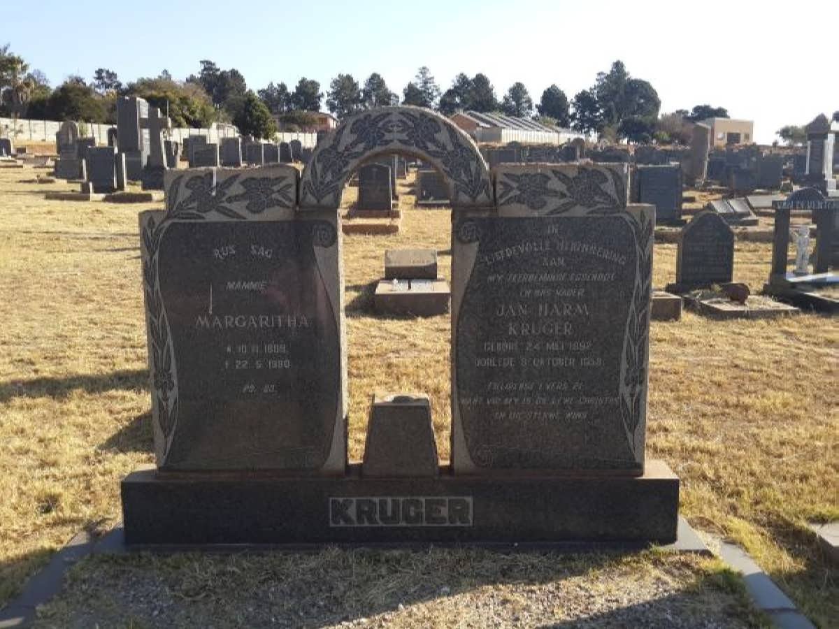 KRUGER Jan Harm 1892-19?? &amp; Margaritha 1909-19??