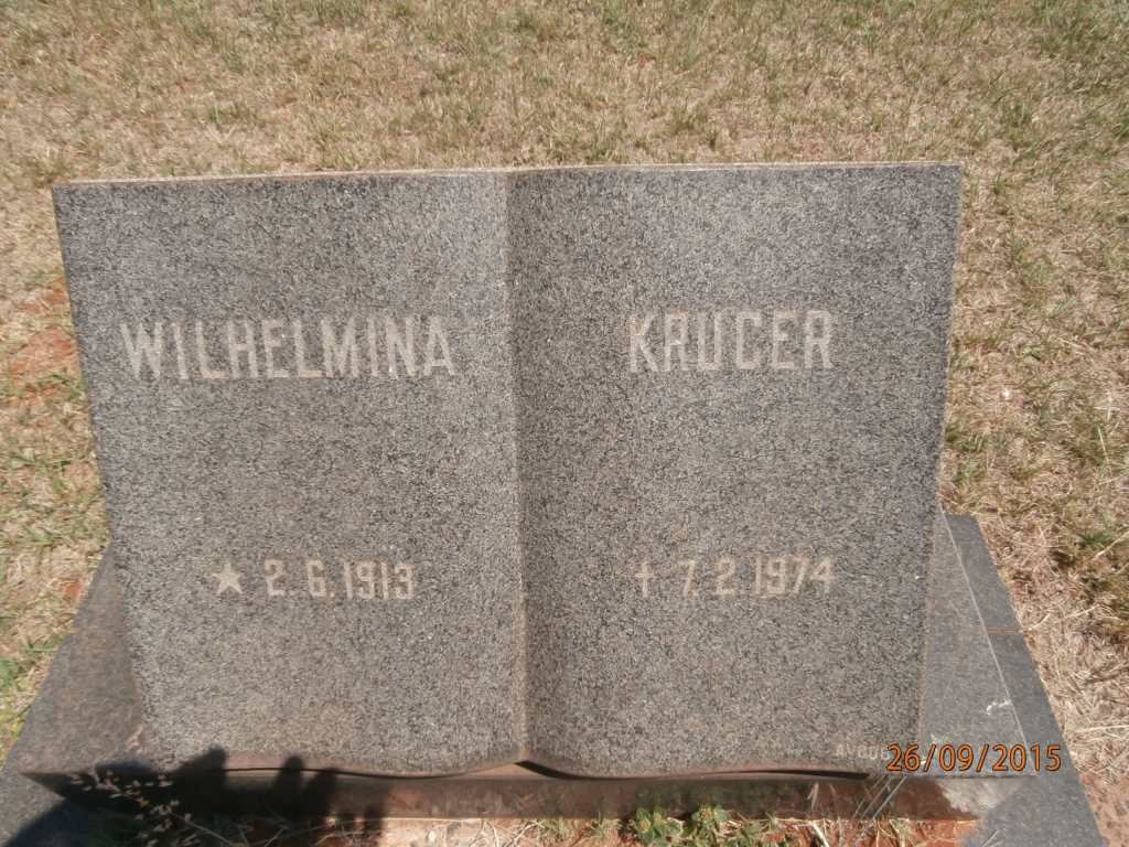 KRUGER Wilhelmina 1913-1974