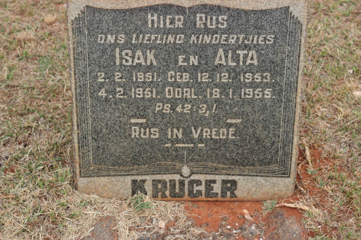 KRUGER Isak 1951-1951 :: KRUGER Alta 1953-1955