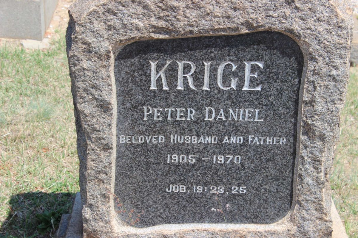 KRIGE Peter Daniel 1905-1970
