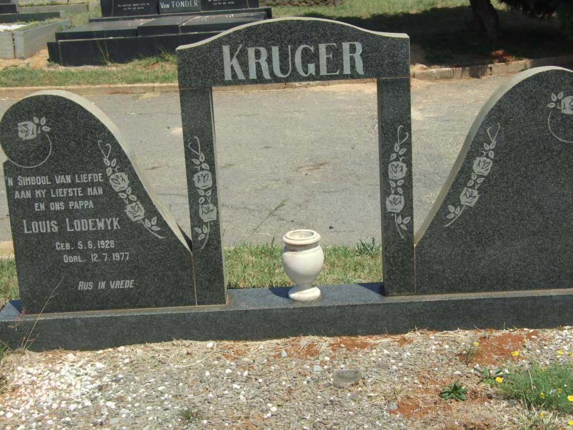 KRUGER Louis Lodewyk 1928-1977