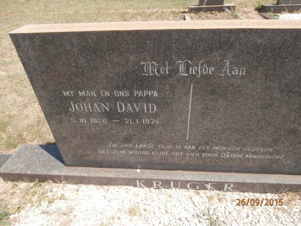 KRUGER Johan David 1926-1974