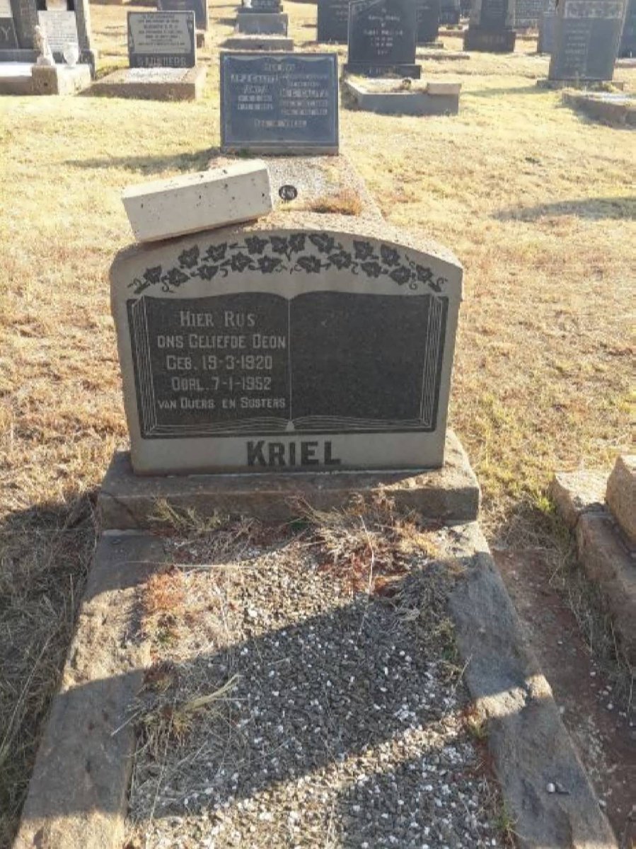 KRIEL Deon 1920-1952