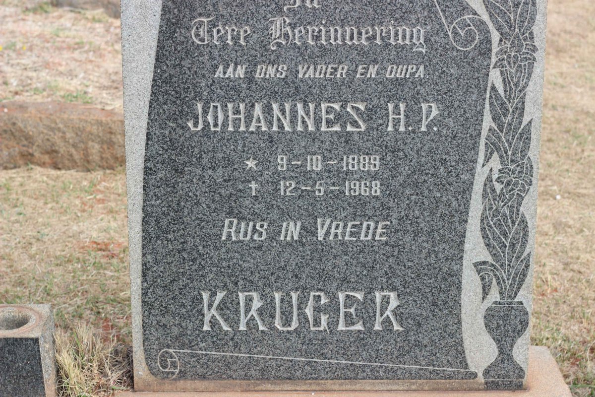 KRUGER Johannes H.P. 1889-1968