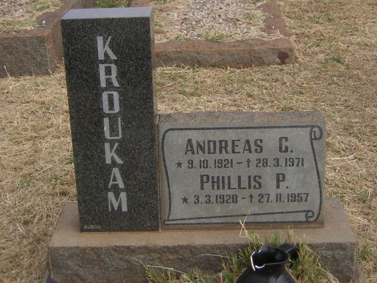 KROUKAM Andreas C. 1921-1971 &amp; Phillis P. 1920-1957