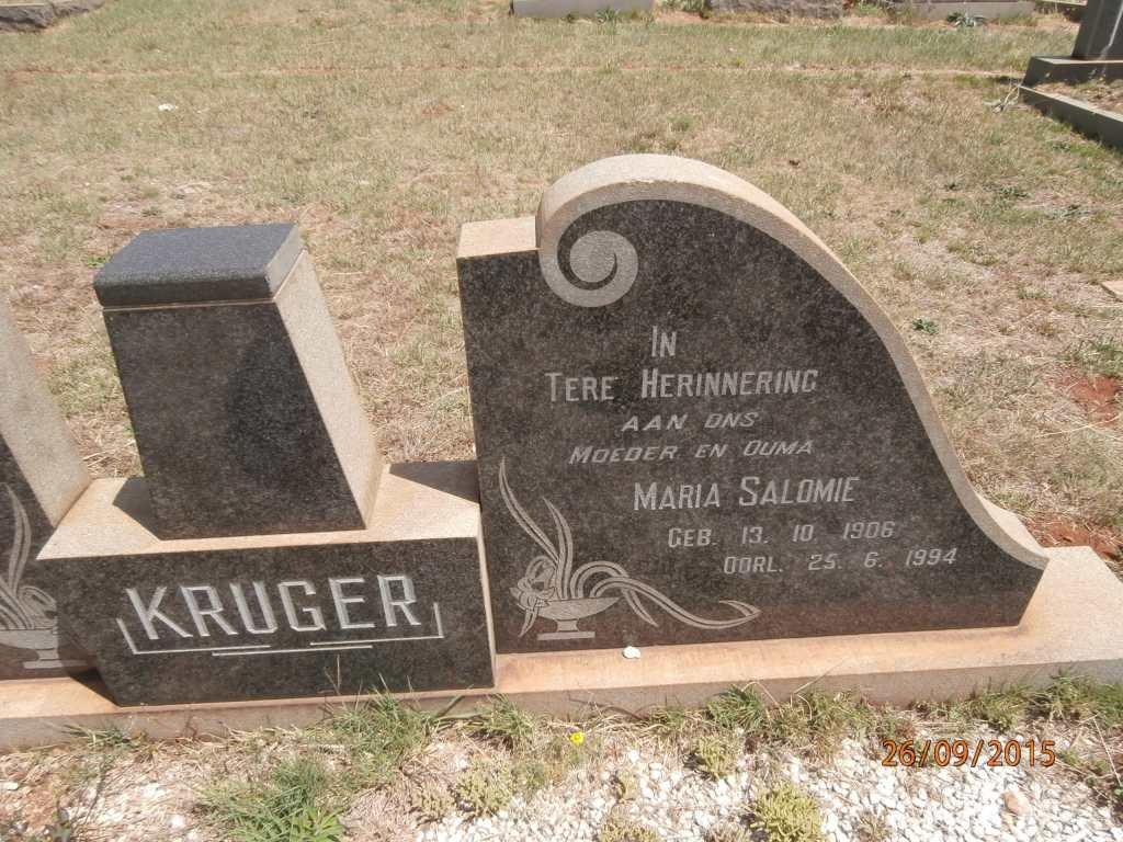 KRUGER Johannes Jurgens 1901-1973 &amp; Maria Salomie 1906-1994