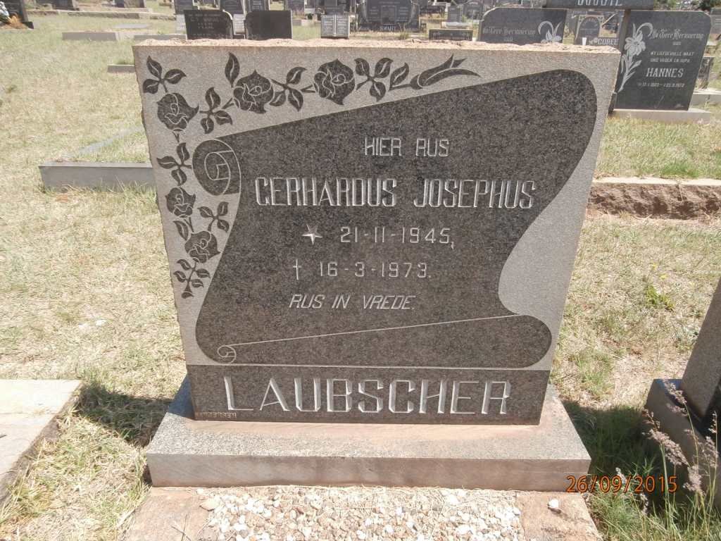LAUBSCHER Gerhardus Josephus 1945-1973
