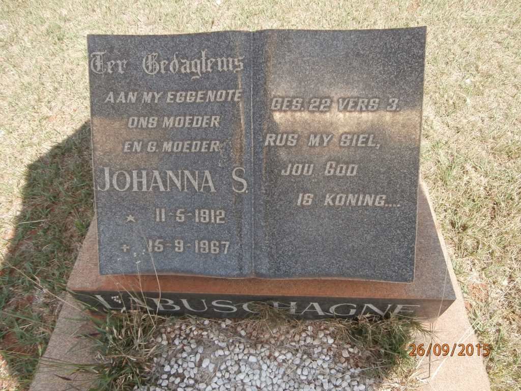 LABUSCHAGNE Johanna S. 1912-1967