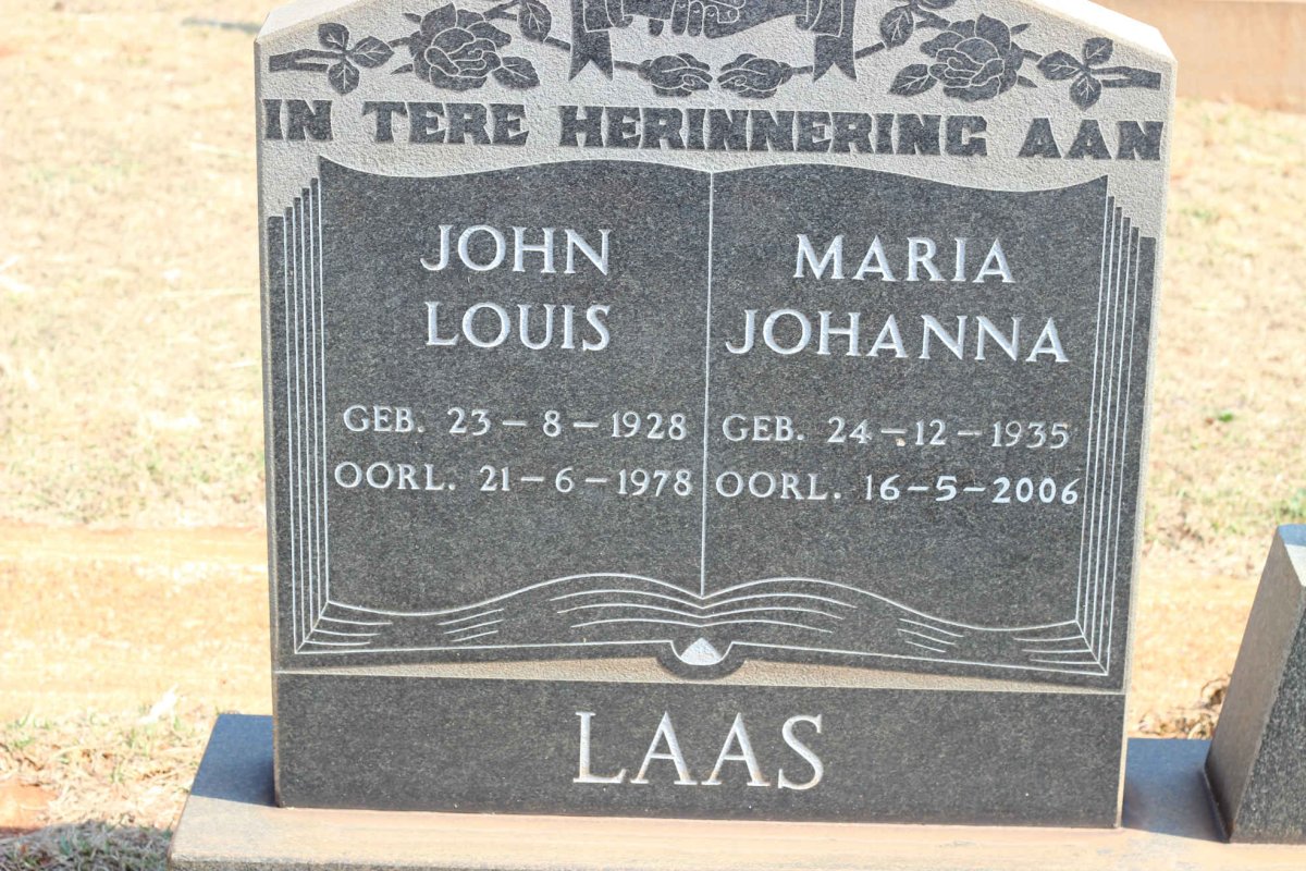 LAAS John Louis 1928-1978 &amp; Maria Johanna 1935-2006