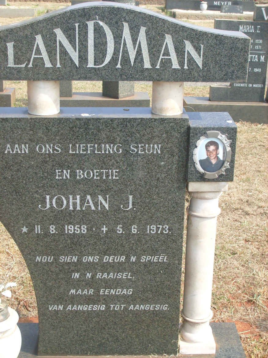 LANDMAN Johan J. 1958-1973