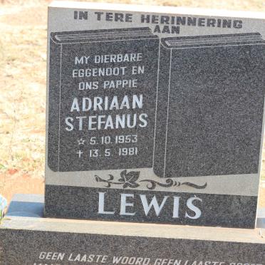 LEWIS Adriaan Stefanus 1953-1981