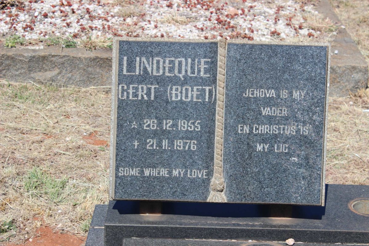 LINDEQUE Gert 1955-1976